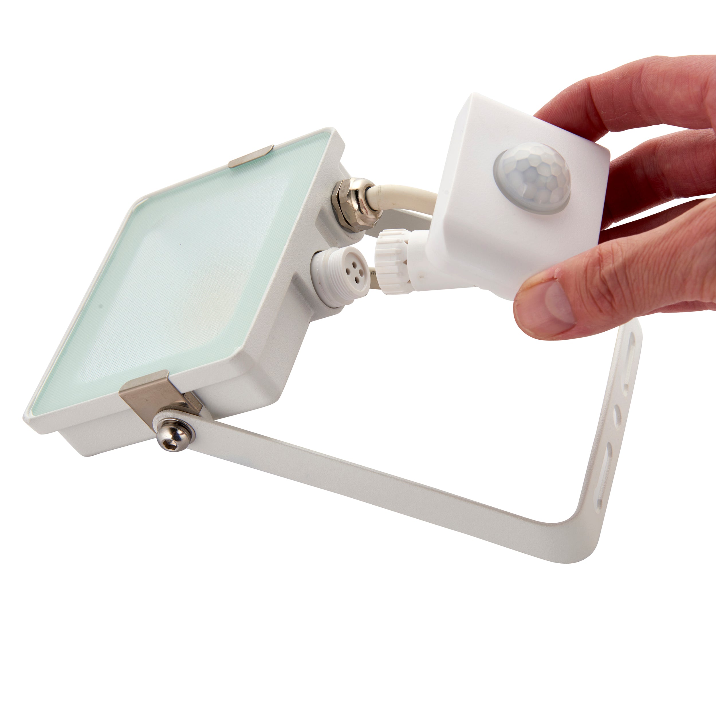 Salde LED Floodlight Plug In PIR Sensor IP65. White