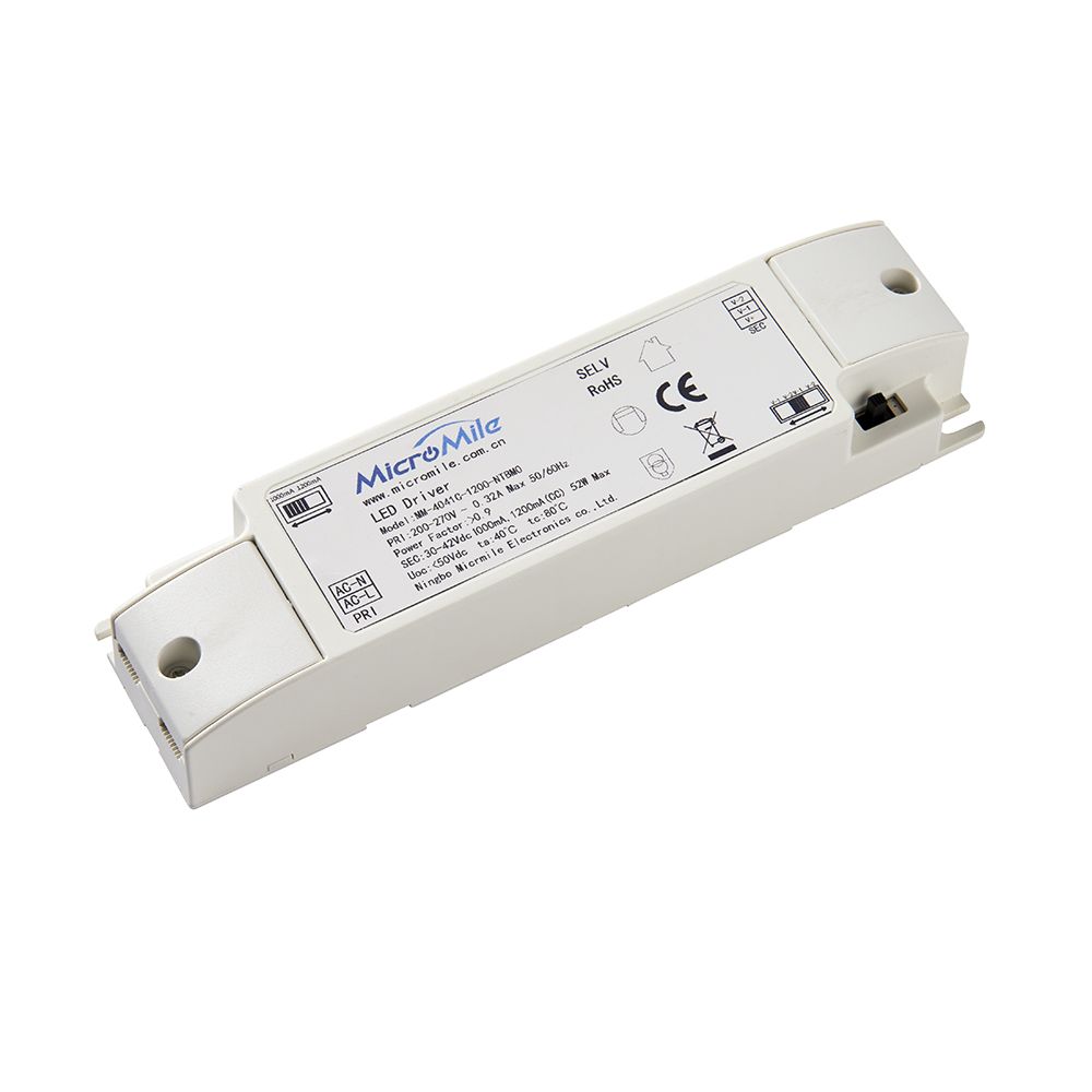 LED Driver Constant Current - IP20 Matt White Dimmable 1000-1200Ma 40-50W