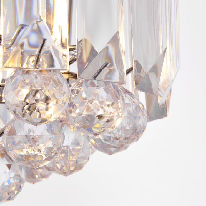 Fargo Chrome & Crystal Ceiling Light